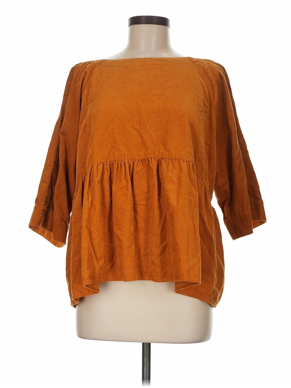 Women's Rust Button-Back Top - Picture 2 of 5